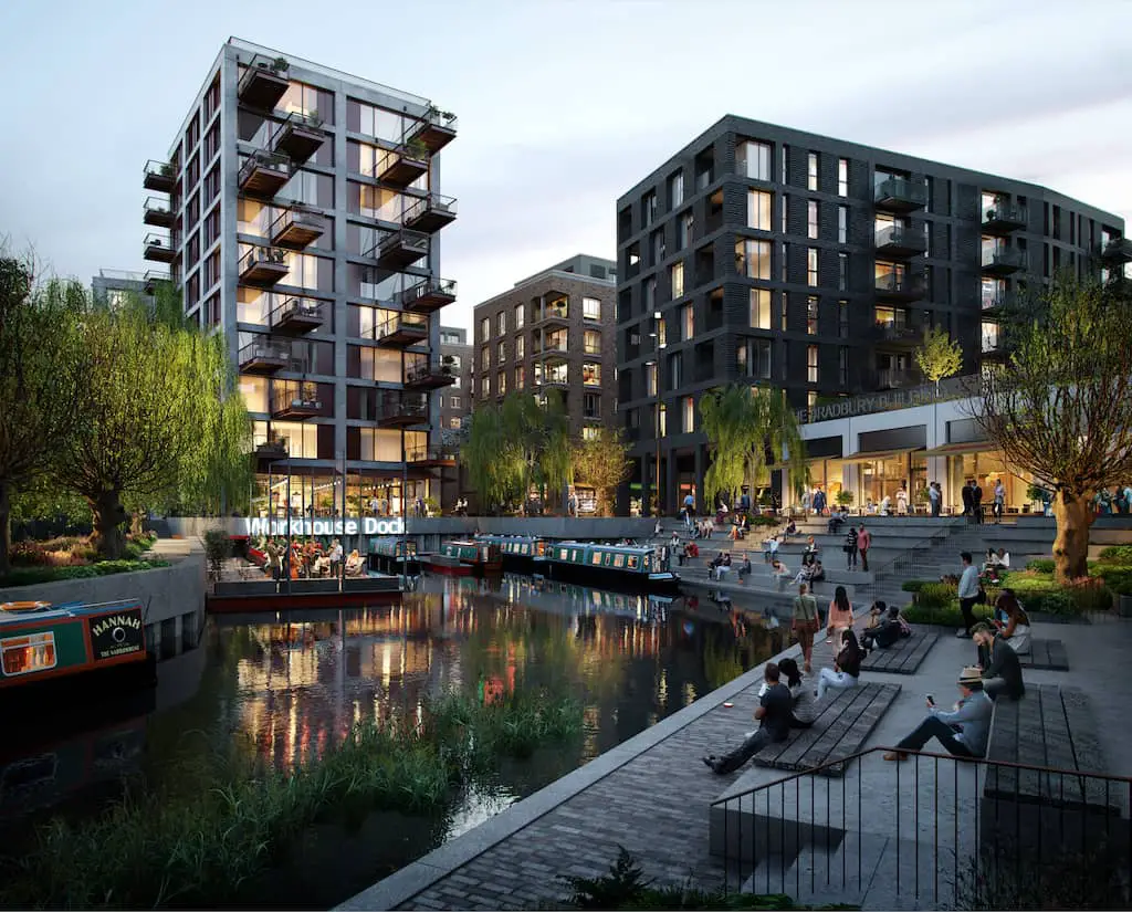 Ballymore The Brentford Project Waterfront Dusk - Property London: Architects & Property In London