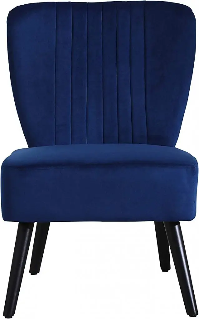 Crushed Velvet Shell Scallop Accent Occasional Chair - Property London