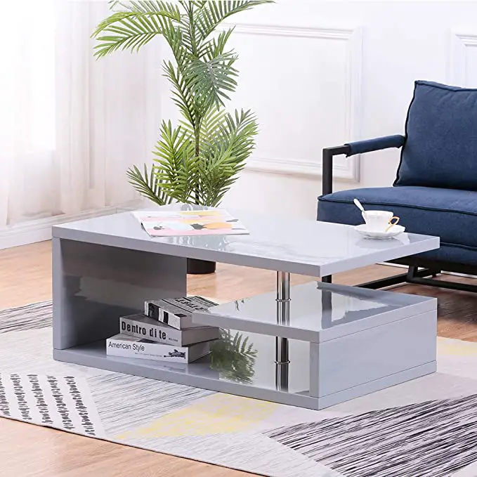 GOLDFAN High Gloss Coffee Table - Property London