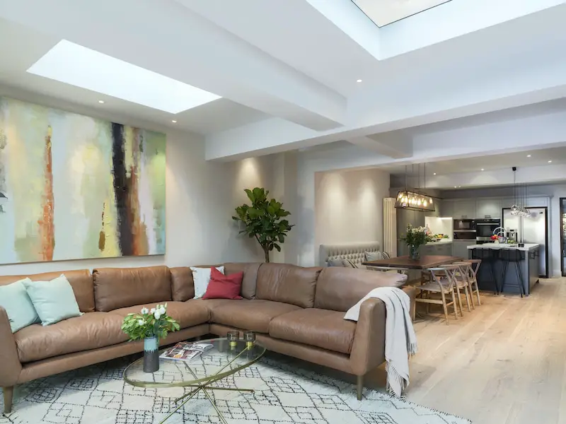 LLI Design Period Terrace Highgate LGF Living Overview - Property London